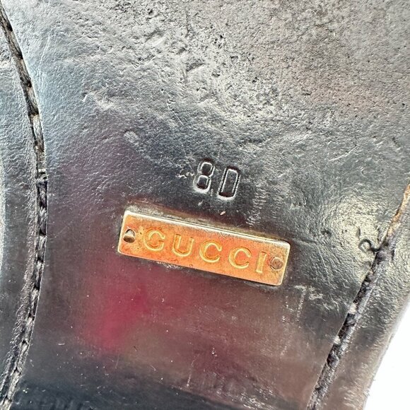 Gucci Men Size 8D Black Leather Side Elastic Pull On Square Toe Ankle Boot - Picture 11 of 12